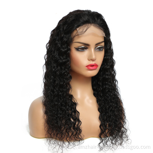 Cheap Mink Brazilian Cuticle Aligned  Pre Plucked Deep Wave 4X4 Lace Closure Wigs Human Virgin Unprocessed Hair for black women